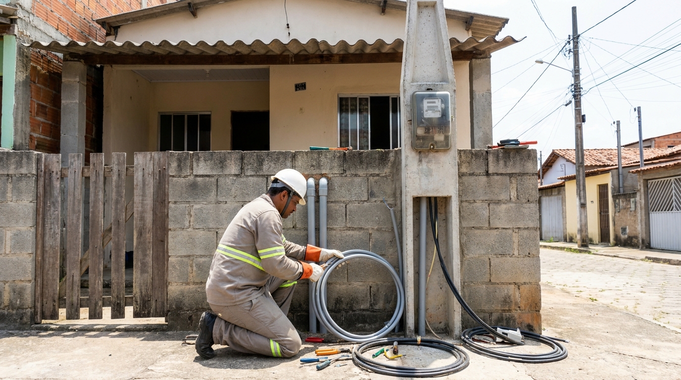 Instalação de Poste Padrão em Limeira‑SP